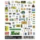 Dry Transfer Signs -- Product Logos, N, Woodland Scenics 570