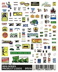 Dry Transfer Signs -- Product Logos, N, Woodland Scenics 570