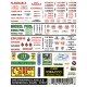 Dry Transfer Signs -- Data/Warning Labels & Commerical Signs, HO, Woodland Scenics 557