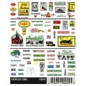 Dry Transfer Signs -- Set 1 - Assorted Advertising & Railroad, HO, Woodland Scenics 245