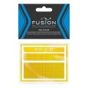 Railroad Freight Car Yellow Reflective Markings Set w/Double Width Stripes, N, FUSION SCALE GRAPHICS 260004