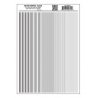 Dry Transfer Stripes - .010, 1/64, .022, 1/32 & 3/64′ Wide -- Black, All Scales, Woodland Scenics 759