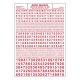 Dry Transfer Numbers Only - Railroad Gothic -- Red, All Scales, Woodland Scenics 729