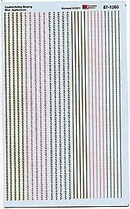 Safety Stripe Decal Set -- 3 & 5′ Angled Safety Stripes, Various (black/yellow, black, HO, Microscale Industries Inc 871360