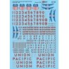 Union Pacific - UP -- Diesel & Turbine Locomotives (gray, yellow) 1960-1980, HO, Microscale Industries Inc 8735