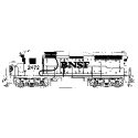 Burlington Northern Santa Fe - BNSF -- Renumbered Initials & Numbers for Repainted Di, HO, Microscale Industries Inc 871035