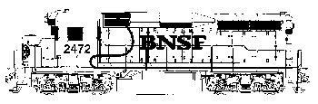Burlington Northern Santa Fe - BNSF -- Renumbered Initials & Numbers for Repainted Di, HO, Microscale Industries Inc 871035
