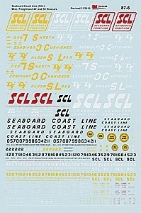 Seaboard Coast Line - SCL -- General Service Freight Cars (1967-1974), HO, Microscale Industries Inc 876
