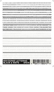 Dry Transfer Alphabet & Number Sets -- Mini-Lettering (black & white), N, Woodland Scenics 575