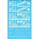 Railroad Decal Set -- Minneapolis & St. Louis MSTL 40` & 50` Boxcars, N, Microscale Industries Inc 601509