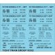 Railroad Decal Set -- 41`, 48`, 52` and 65` Steel Gondola Data (black), N, Tichy Train Group 10352N
