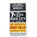 Barn Sign Decals -- Set 2 - Dealer In Horses, See Ruby Falls, See Rock City, N, Blair Line 1251