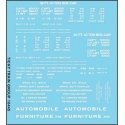 Railroad Decal Set -- 36`, 40` Boxcar Data, Gothic Lettering (white), HO, Tichy Train Group 10445