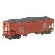 50-Ton AAR Standard Offset 2-Bay Open Hopper w/Coal Load - Ready to Run -- Milwaukee Road 96053 (As Delivered, 1948, Boxcar Red,