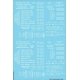 Railroad Decal Set -- Generic Tank Car Data (white lettering), HO, Tichy Train Group 10385