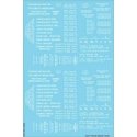 Railroad Decal Set -- Generic Tank Car Data (white lettering), HO, Tichy Train Group 10385