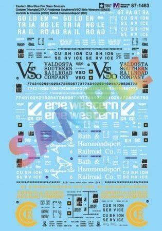 Railroad Decal Set -- Eastern Shortline Per Diem Boxcars, N, Microscale Industries Inc 601463