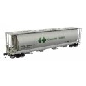 59′ Cylindrical Hopper - Ready to Run -- Canpotex Ltd PTEX 456060 (white, green, black, round hatches)