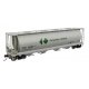59′ Cylindrical Hopper - Ready to Run -- Canpotex Ltd PTEX 456185 (white, green, black, round hatches)
