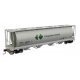 59′ Cylindrical Hopper - Ready to Run -- Canpotex Ltd PTEX 456185 (white, green, black, round hatches)