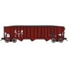 70-Ton 3-Bay 14-Panel Hopper w/Load - Ready to Run -- Louisville & Nashville 72805 (Post 1974, Boxcar Red, white)