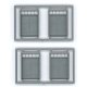 Freight Door w/5 Lite Transom - pkg(4) -- 72 x 108` (Fits .95 x 1.29` Opening), HO, Tichy Train Group 8125