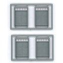 Freight Door w/5 Lite Transom - pkg(4) -- 72 x 108` (Fits .95 x 1.29` Opening), HO, Tichy Train Group 8125