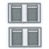 Freight Door w/5 Lite Transom - pkg(4) -- 72 x 108` (Fits .95 x 1.29` Opening), HO, Tichy Train Group 8125