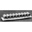 53′ Flatcar Pipe Load -- Parts for Two Complete Car Loads, HO, Tichy Train Group 3056