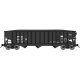 70-Ton 3-Bay 14-Panel Hopper w/Load - Ready to Run -- Penn Central 459648 (Post-1974, black, Small Logo)