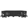 70-Ton 3-Bay 14-Panel Hopper w/Load - Ready to Run -- Penn Central 459648 (Post-1974, black, Small Logo)