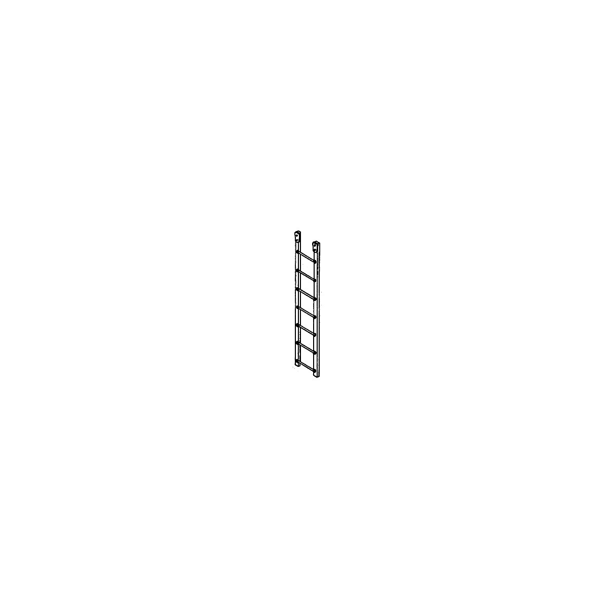 Ladder -- 7-Rung w/Brackets pkg(4), HO, Details West 1006