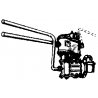 Steam Loco Air Compressor (Brass Casting) -- Cross Compound Standard Strainer w/Pipes, HO, Cal Scale 347