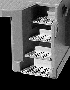 Engine Step Set (Photo-Etched Brass) -- For Athearn SD70/75 w/4 Steps, HO, Cannon & Company 2008