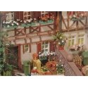 Window Box Set -- Kit - 6 Window Boxes with Pink, Red, White & Blue Flowers, HO, Busch Gmbh & Co Kg 1208