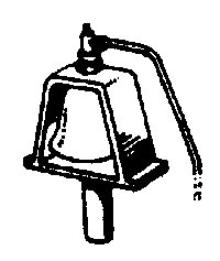Bells for Diesel Locos (Brass Castings) -- Hood/Switcher Unit Style in Bracket, HO, Cal Scale 322
