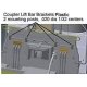Locomotive Coupler Lift Bar Mount Blocks pkg(8), HO, Cal Scale 190729