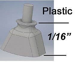 Locomotive Cab Ground Light -- Plastic pkg(4), HO, Cal Scale 190727