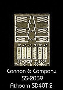 Engine Step Set (Photo-Etched Brass) -- For Athearn SD40T-2, HO, Cannon & Company 2029