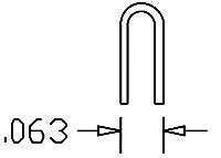 `U` Bolts pkg(20 .012` Wire) -- Small, HO, Cal Scale 512