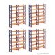 Pallet Rack/Shelving System - Kit -- pkg(4), HO, Kibri 38613