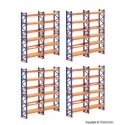 Pallet Rack/Shelving System - Kit -- pkg(4), HO, Kibri 38613