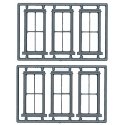 Windows - Double-Hung pkg(6) -- 2/2, Scale 28 x 70′ 71.1 x 178cm, O, Tichy Train Group 2014