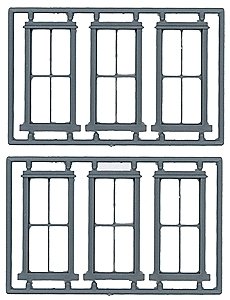 Windows - Double-Hung pkg(6) -- 2/2, Scale 28 x 70′ 71.1 x 178cm, O, Tichy Train Group 2014