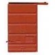 Replacement Doors Low Tackboard -- 6′ Five Panel Superior Red Oxide, HO, Kadee Quality Products 2207