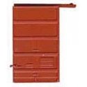 Replacement Doors Low Tackboard -- 6′ Five Panel Superior Red Oxide, HO, Kadee Quality Products 2207
