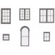 Styrene Window Assortment -- 290 Pieces Total, HO, Tichy Train Group 8219
