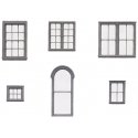 Styrene Window Assortment -- 290 Pieces Total, HO, Tichy Train Group 8219