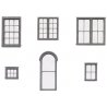 Styrene Window Assortment -- 290 Pieces Total, HO, Tichy Train Group 8219