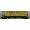 Pullman-Standard PS2-CD 4427 High-Side Covered Hopper - Ready to Run -- J.W. Flammer TLDX 2 (yellow, black, red)